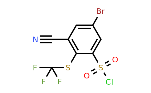 1805250-71-8 | 5-Bromo-3-cyano-2-(trifluoromethylthio)benzenesulfonyl chloride