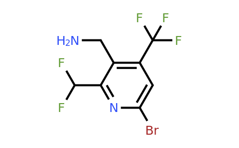3-(Aminomethyl)-6-bromo-2-(difluoromethyl)-4-(trifluoromethyl)pyridine