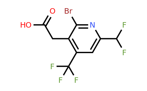 2-Bromo-6-(difluoromethyl)-4-(trifluoromethyl)pyridine-3-acetic acid