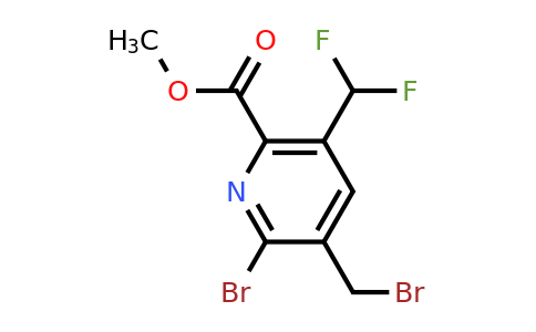 1805257-27-5 | Methyl 2-bromo-3-(bromomethyl)-5-(difluoromethyl)pyridine-6-carboxylate