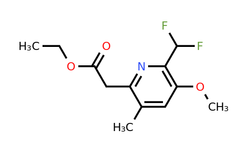 1805269-07-1 | Ethyl 2-(difluoromethyl)-3-methoxy-5-methylpyridine-6-acetate