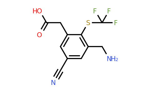 1805272-86-9 | 3-Aminomethyl-5-cyano-2-(trifluoromethylthio)phenylacetic acid