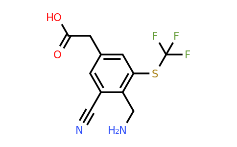 1805273-10-2 | 4-Aminomethyl-3-cyano-5-(trifluoromethylthio)phenylacetic acid