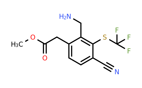 1805273-51-1 | Methyl 2-aminomethyl-4-cyano-3-(trifluoromethylthio)phenylacetate