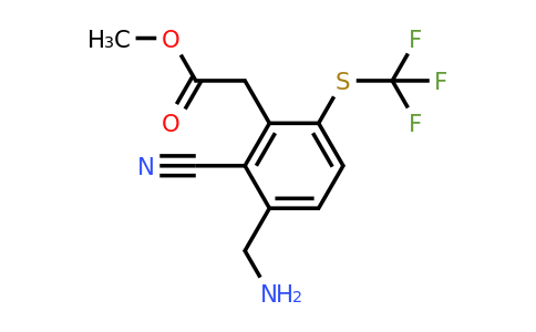 1805273-62-4 | Methyl 3-aminomethyl-2-cyano-6-(trifluoromethylthio)phenylacetate