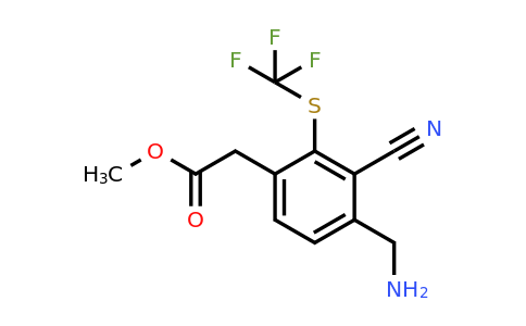 1805273-72-6 | Methyl 4-aminomethyl-3-cyano-2-(trifluoromethylthio)phenylacetate