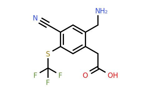 1805277-71-7 | 2-Aminomethyl-4-cyano-5-(trifluoromethylthio)phenylacetic acid