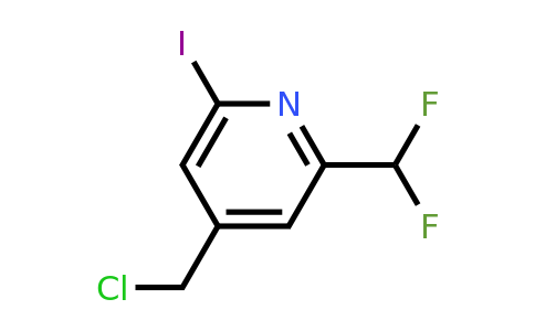 4-(Chloromethyl)-2-(difluoromethyl)-6-iodopyridine