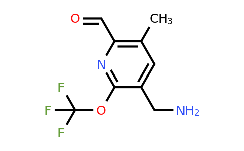 3-(Aminomethyl)-5-methyl-2-(trifluoromethoxy)pyridine-6-carboxaldehyde