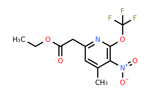 Ethyl 4-methyl-3-nitro-2-(trifluoromethoxy)pyridine-6-acetate