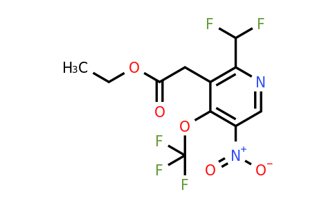 1805300-53-1 | Ethyl 2-(difluoromethyl)-5-nitro-4-(trifluoromethoxy)pyridine-3-acetate