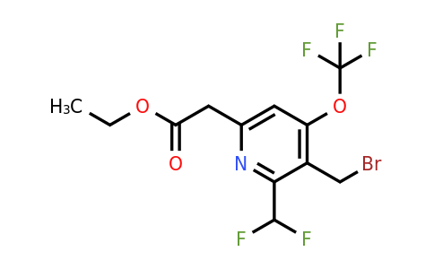 1805311-09-4 | Ethyl 3-(bromomethyl)-2-(difluoromethyl)-4-(trifluoromethoxy)pyridine-6-acetate