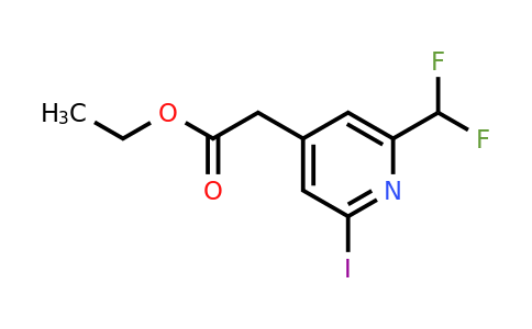 Ethyl 2-(difluoromethyl)-6-iodopyridine-4-acetate