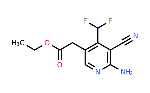 1805328-58-8 | Ethyl 2-amino-3-cyano-4-(difluoromethyl)pyridine-5-acetate