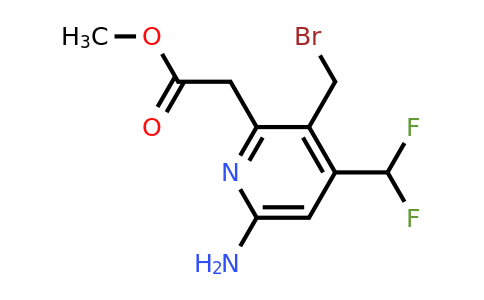 1805338-94-6 | Methyl 6-amino-3-(bromomethyl)-4-(difluoromethyl)pyridine-2-acetate