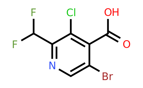 5-Bromo-3-chloro-2-(difluoromethyl)pyridine-4-carboxylic acid