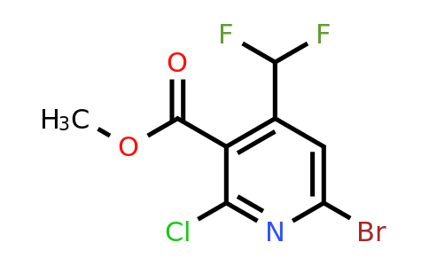1805340-43-5 | Methyl 6-bromo-2-chloro-4-(difluoromethyl)pyridine-3-carboxylate
