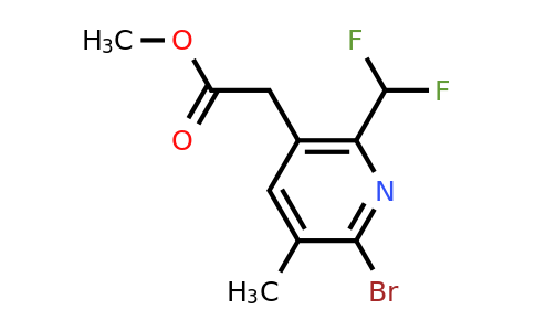 1805355-13-8 | Methyl 2-bromo-6-(difluoromethyl)-3-methylpyridine-5-acetate