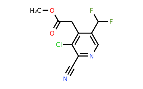 1805362-05-3 | Methyl 3-chloro-2-cyano-5-(difluoromethyl)pyridine-4-acetate