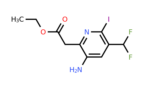 Ethyl 3-amino-5-(difluoromethyl)-6-iodopyridine-2-acetate