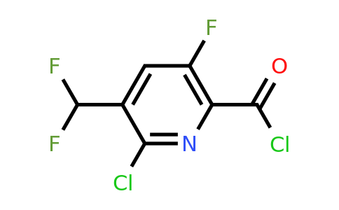 2-Chloro-3-(difluoromethyl)-5-fluoropyridine-6-carbonyl chloride