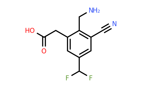 1805394-16-4 | 2-Aminomethyl-3-cyano-5-(difluoromethyl)phenylacetic acid