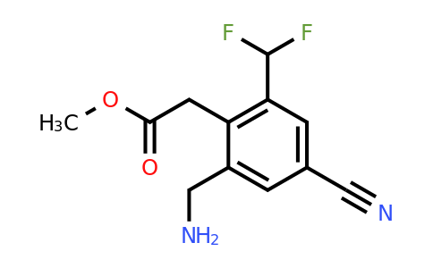 1805394-60-8 | Methyl 2-aminomethyl-4-cyano-6-(difluoromethyl)phenylacetate