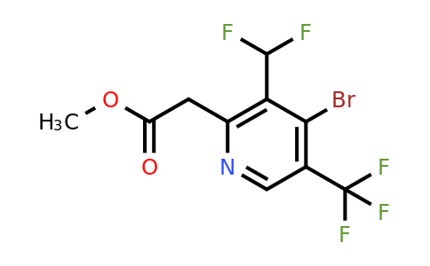 1805398-72-4 | Methyl 4-bromo-3-(difluoromethyl)-5-(trifluoromethyl)pyridine-2-acetate