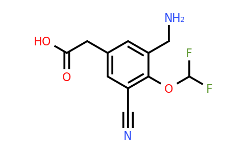 1805401-00-6 | 3-Aminomethyl-5-cyano-4-(difluoromethoxy)phenylacetic acid