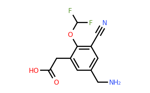 1805401-04-0 | 5-Aminomethyl-3-cyano-2-(difluoromethoxy)phenylacetic acid