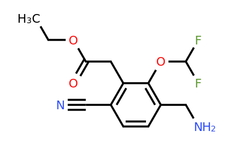 1805401-23-3 | Ethyl 3-aminomethyl-6-cyano-2-(difluoromethoxy)phenylacetate