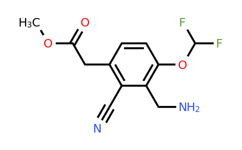 1805401-28-8 | Methyl 3-aminomethyl-2-cyano-4-(difluoromethoxy)phenylacetate