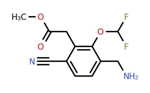 1805401-31-3 | Methyl 3-aminomethyl-6-cyano-2-(difluoromethoxy)phenylacetate