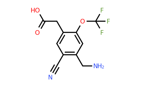 1805403-16-0 | 4-Aminomethyl-5-cyano-2-(trifluoromethoxy)phenylacetic acid