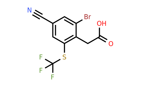 1805418-85-2 | 2-Bromo-4-cyano-6-(trifluoromethylthio)phenylacetic acid