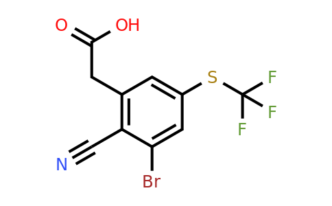 1805418-89-6 | 3-Bromo-2-cyano-5-(trifluoromethylthio)phenylacetic acid