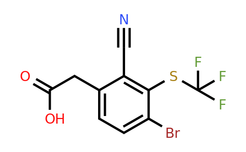 1805418-94-3 | 4-Bromo-2-cyano-3-(trifluoromethylthio)phenylacetic acid