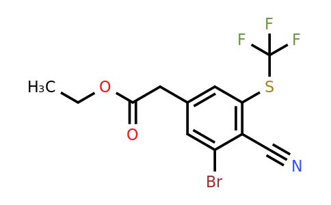 1805419-48-0 | Ethyl 3-bromo-4-cyano-5-(trifluoromethylthio)phenylacetate