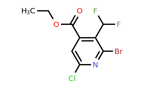 Ethyl 2-bromo-6-chloro-3-(difluoromethyl)pyridine-4-carboxylate