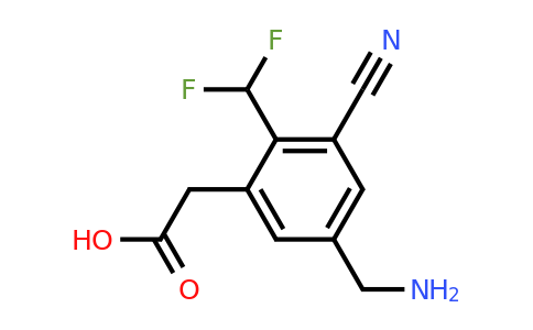 1805436-08-1 | 5-Aminomethyl-3-cyano-2-(difluoromethyl)phenylacetic acid