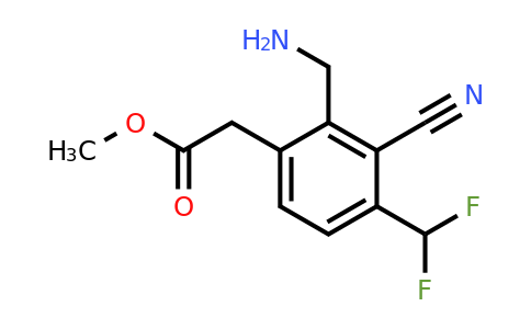 1805436-38-7 | Methyl 2-aminomethyl-3-cyano-4-(difluoromethyl)phenylacetate