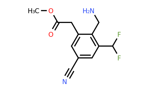1805436-45-6 | Methyl 2-aminomethyl-5-cyano-3-(difluoromethyl)phenylacetate