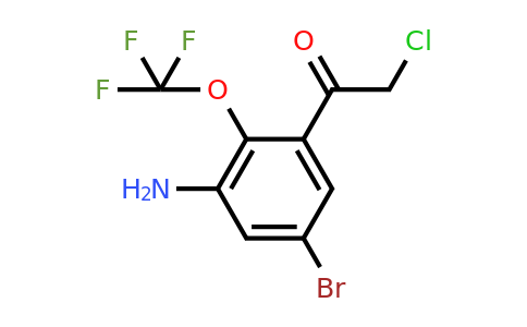 1805445-50-4 | 3'-Amino-5'-bromo-2'-(trifluoromethoxy)phenacyl chloride