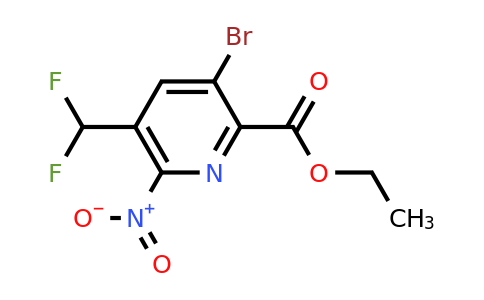Ethyl 3-bromo-5-(difluoromethyl)-6-nitropyridine-2-carboxylate
