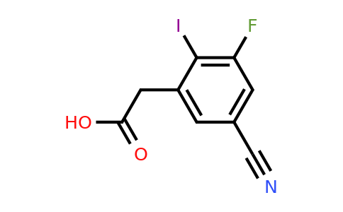 1805453-98-8 | 5-Cyano-3-fluoro-2-iodophenylacetic acid