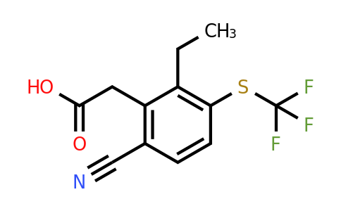 1805456-25-0 | 6-Cyano-2-ethyl-3-(trifluoromethylthio)phenylacetic acid