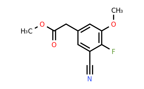 1805456-59-0 | Methyl 3-cyano-4-fluoro-5-methoxyphenylacetate
