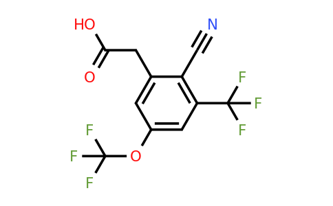 1805458-16-5 | 2-Cyano-5-trifluoromethoxy-3-(trifluoromethyl)phenylacetic acid