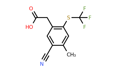 1805462-15-0 | 5-Cyano-4-methyl-2-(trifluoromethylthio)phenylacetic acid