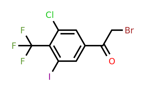 1805463-36-8 | 3'-Chloro-5'-iodo-4'-(trifluoromethyl)phenacyl bromide